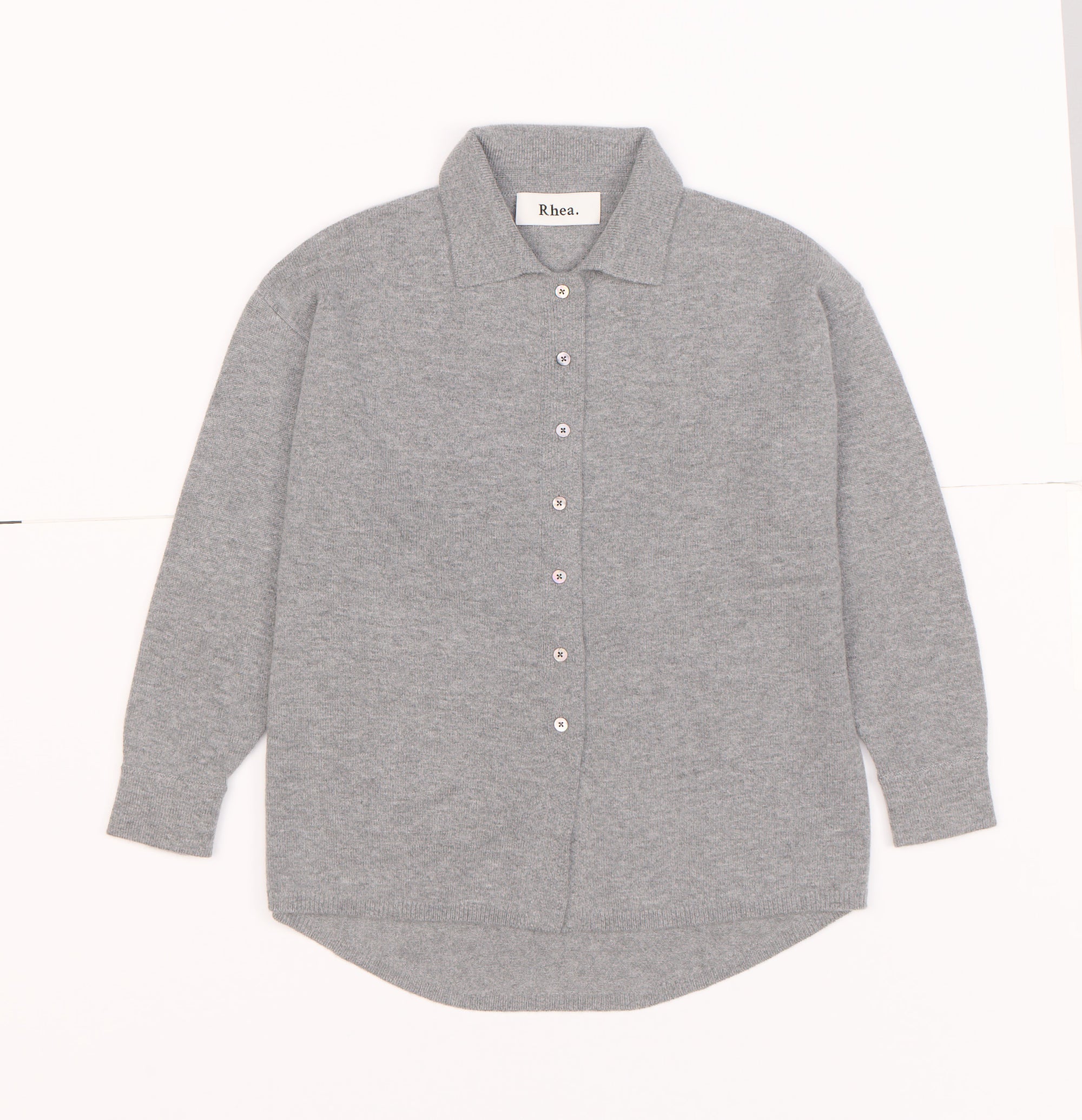 Knitted Shirt | Grey | Wool &amp; Cashmere