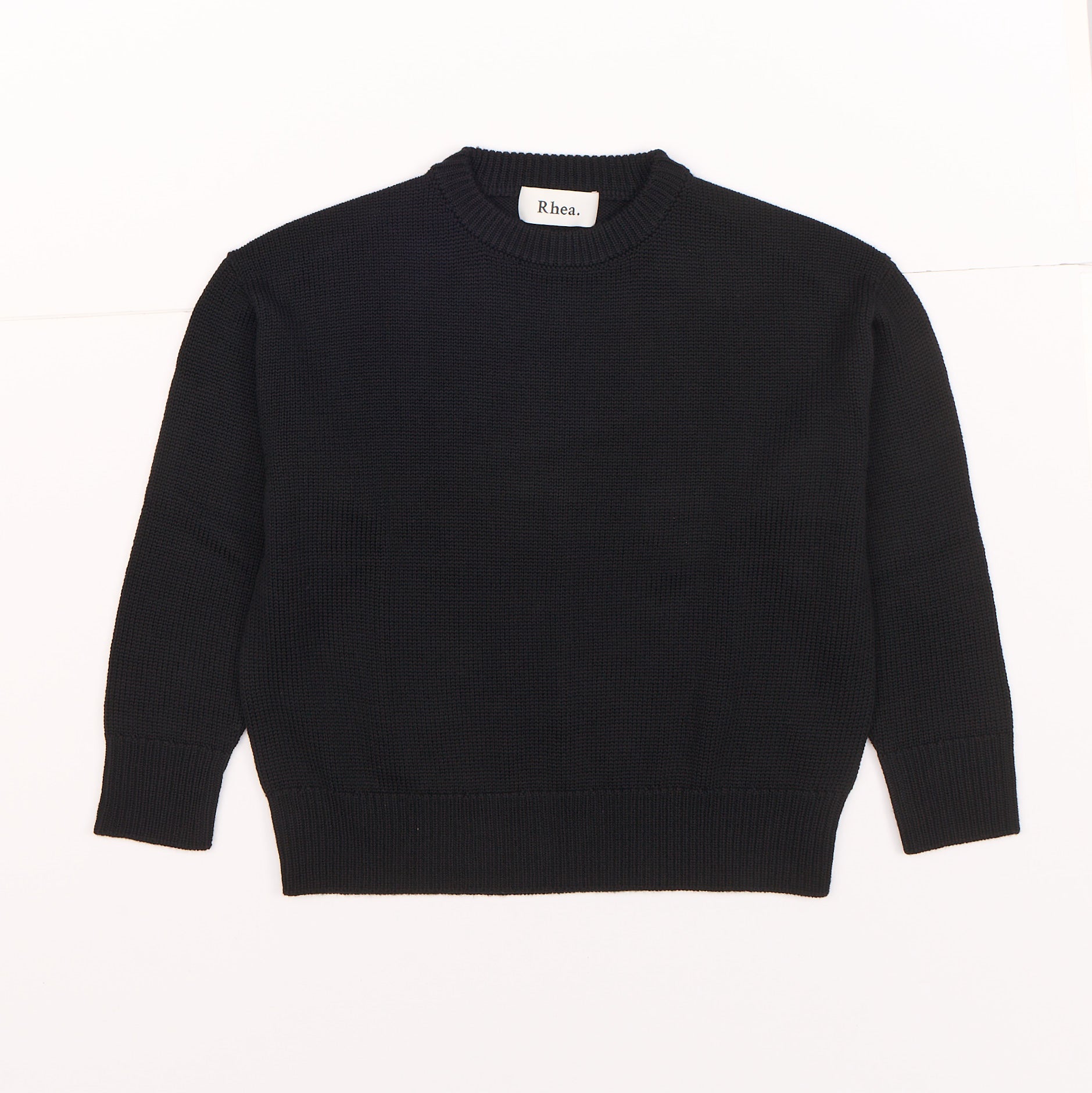 SW01.01 | Heavy Crew | Schwarz | Merinowolle
