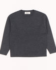 Double Knitted Crew | Merino Wool | Dark Grey
