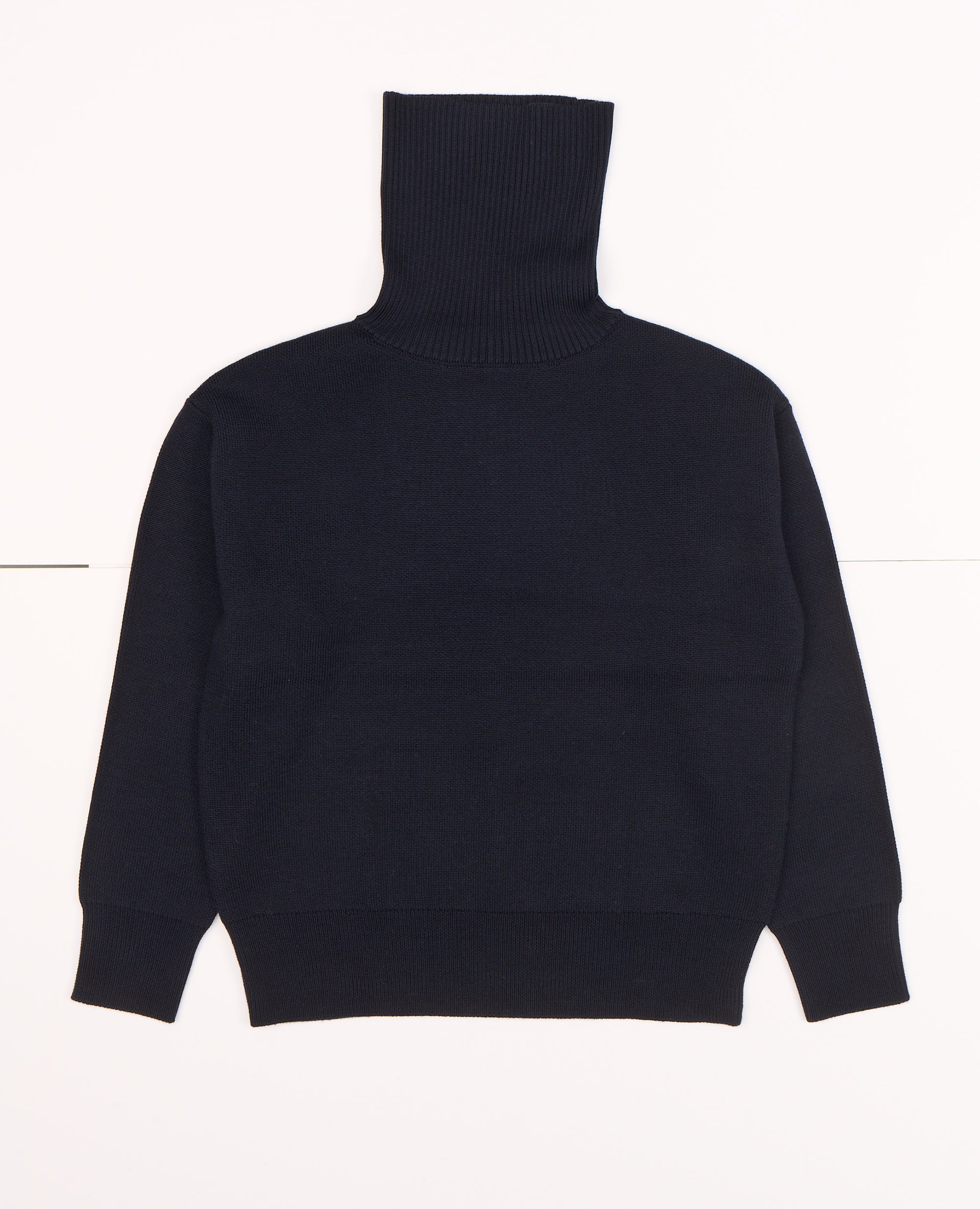 Double Knitted Turtle | Merino Wool | Navy