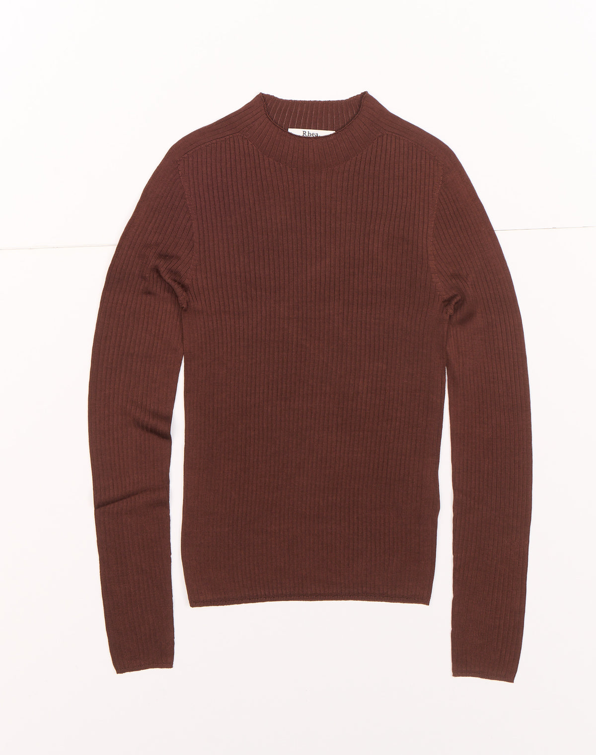 SW12.10 | Rib Crew | Tabacco | Pure Silk