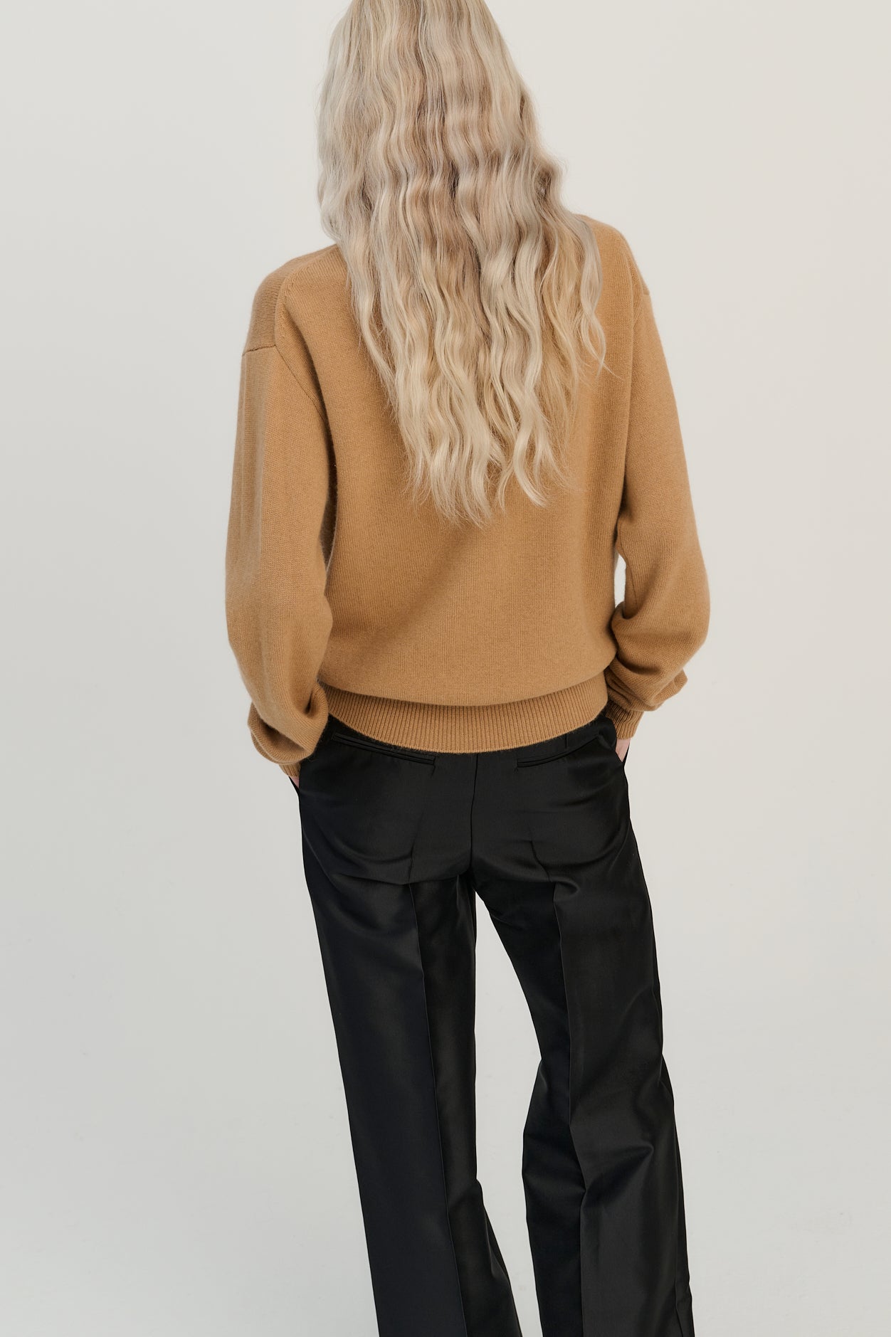 SW08.09 | Zip-Polo | Camel | Wolle &amp; Kaschmir