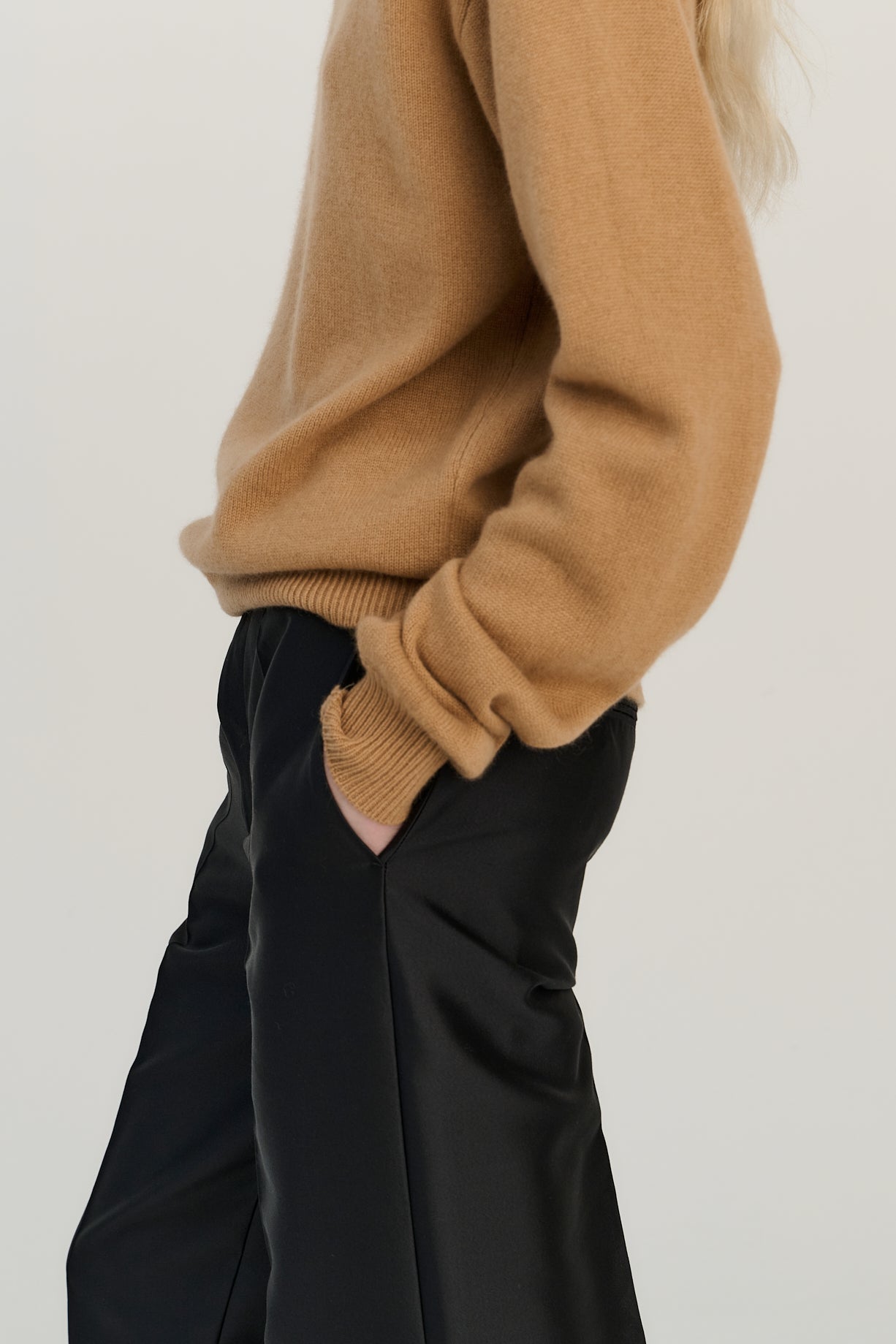 SW08.09 | Zip-Polo | Camel | Wolle &amp; Kaschmir