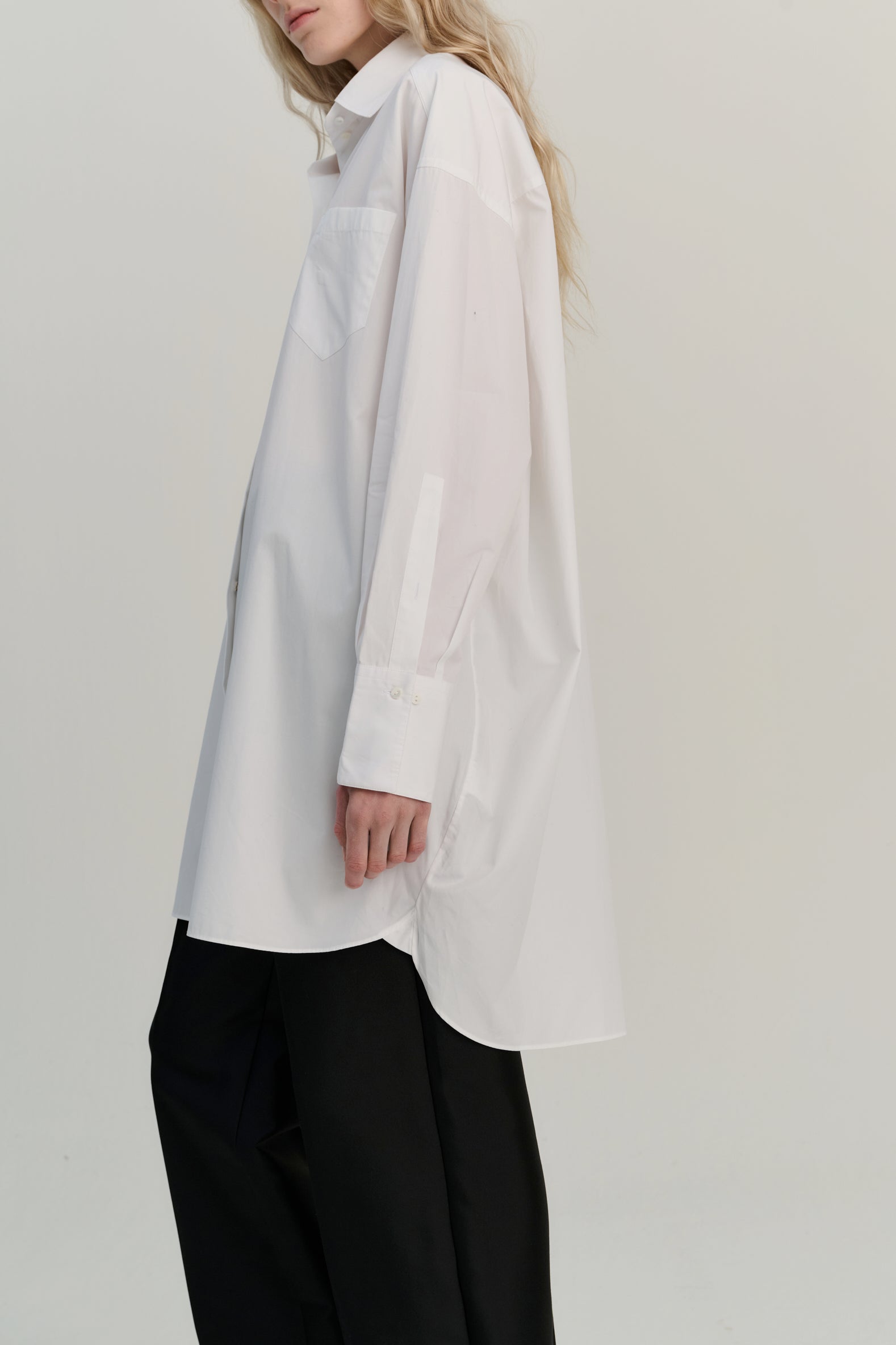 RHEA112 | Shirt Dress | Cotton | White