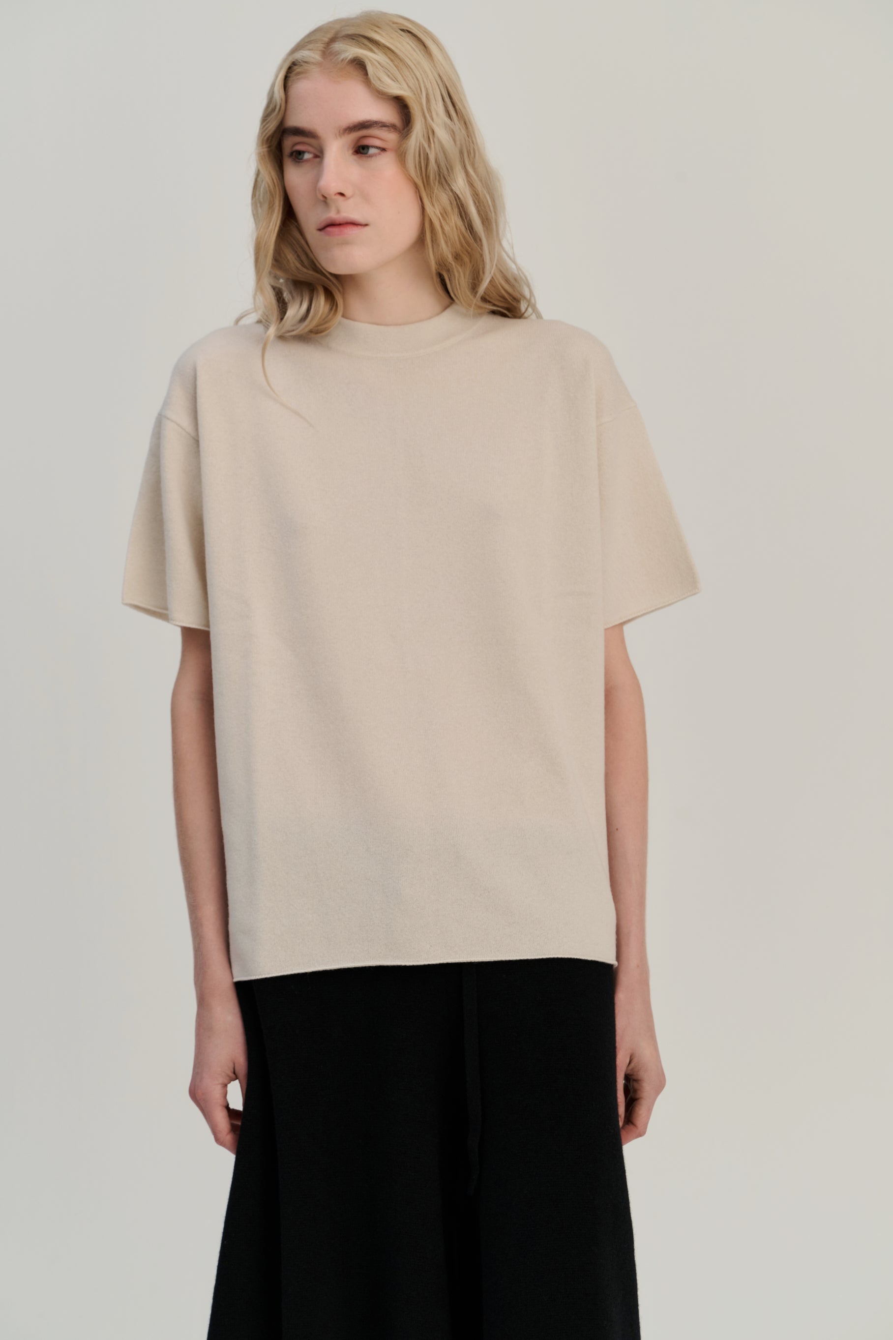 SW19.08 | TShirt | Wool Cashmere | Sand