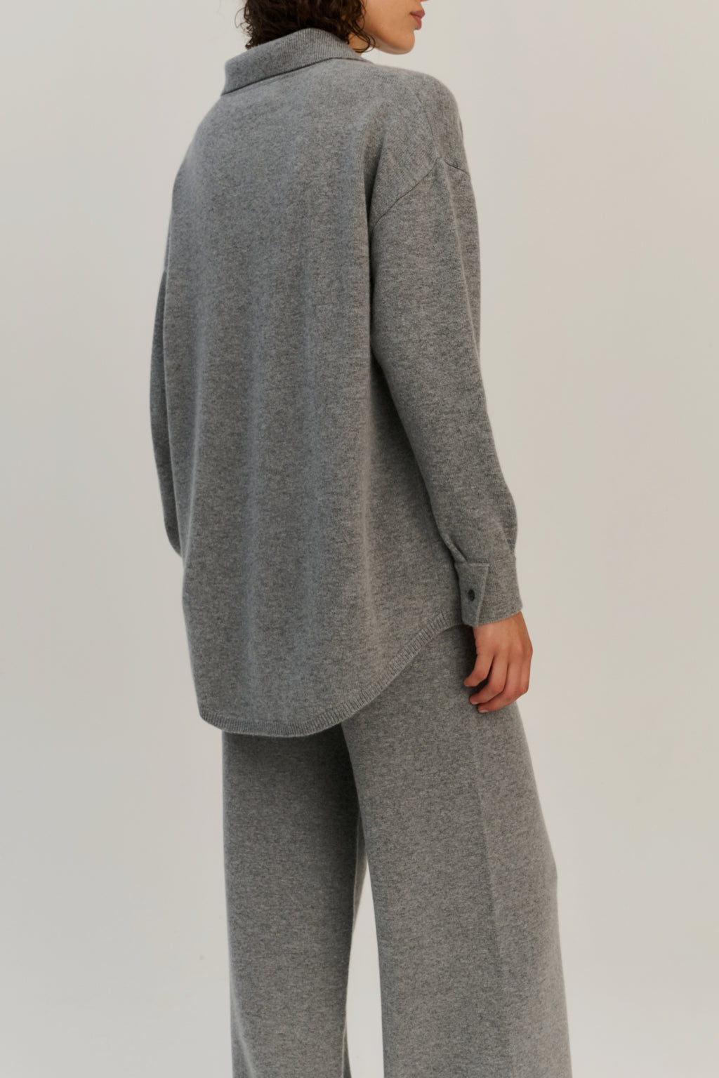 Knitted Shirt | Grey | Wool &amp; Cashmere