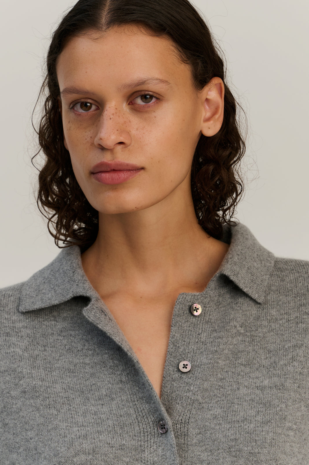 Knitted Shirt | Grey | Wool &amp; Cashmere