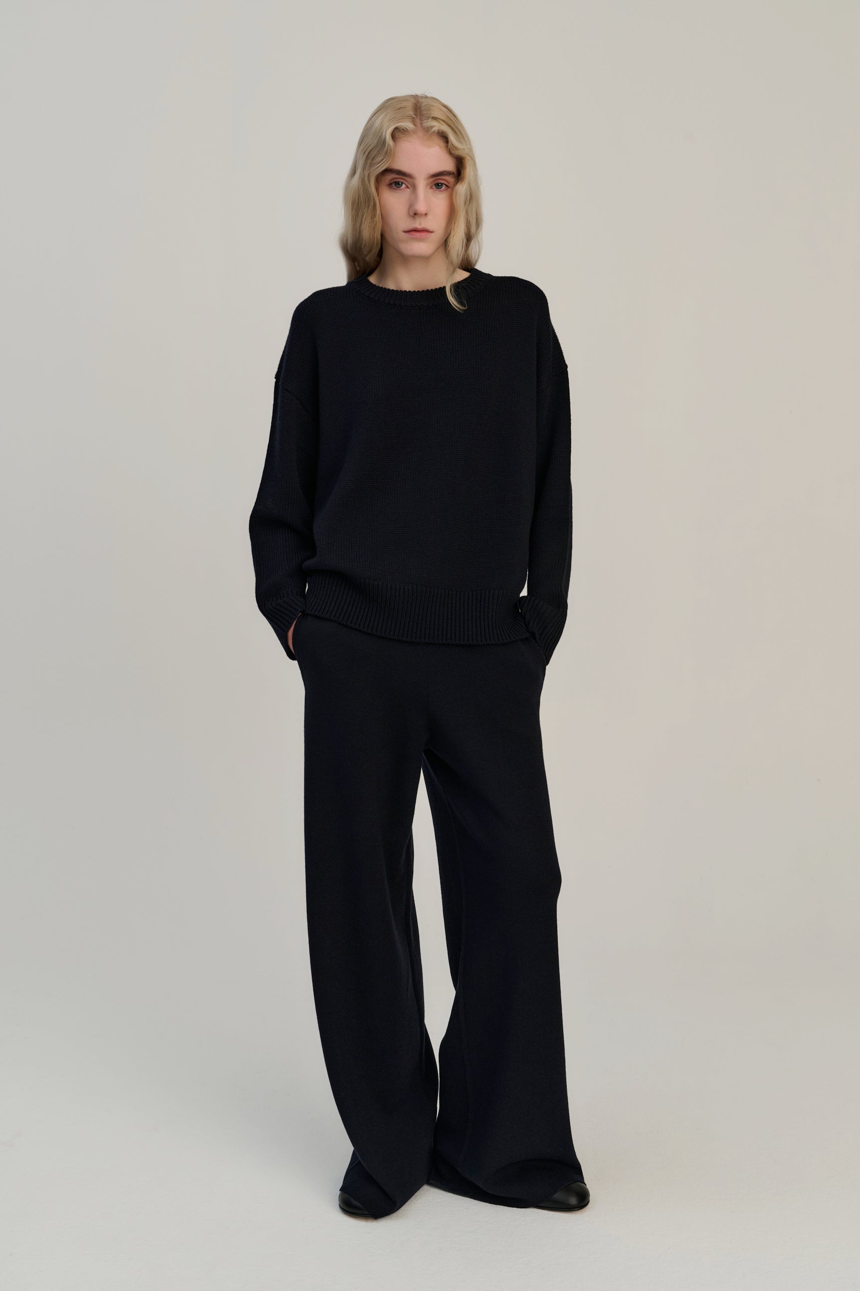 Heavy Crew | Navy | Merino Wool