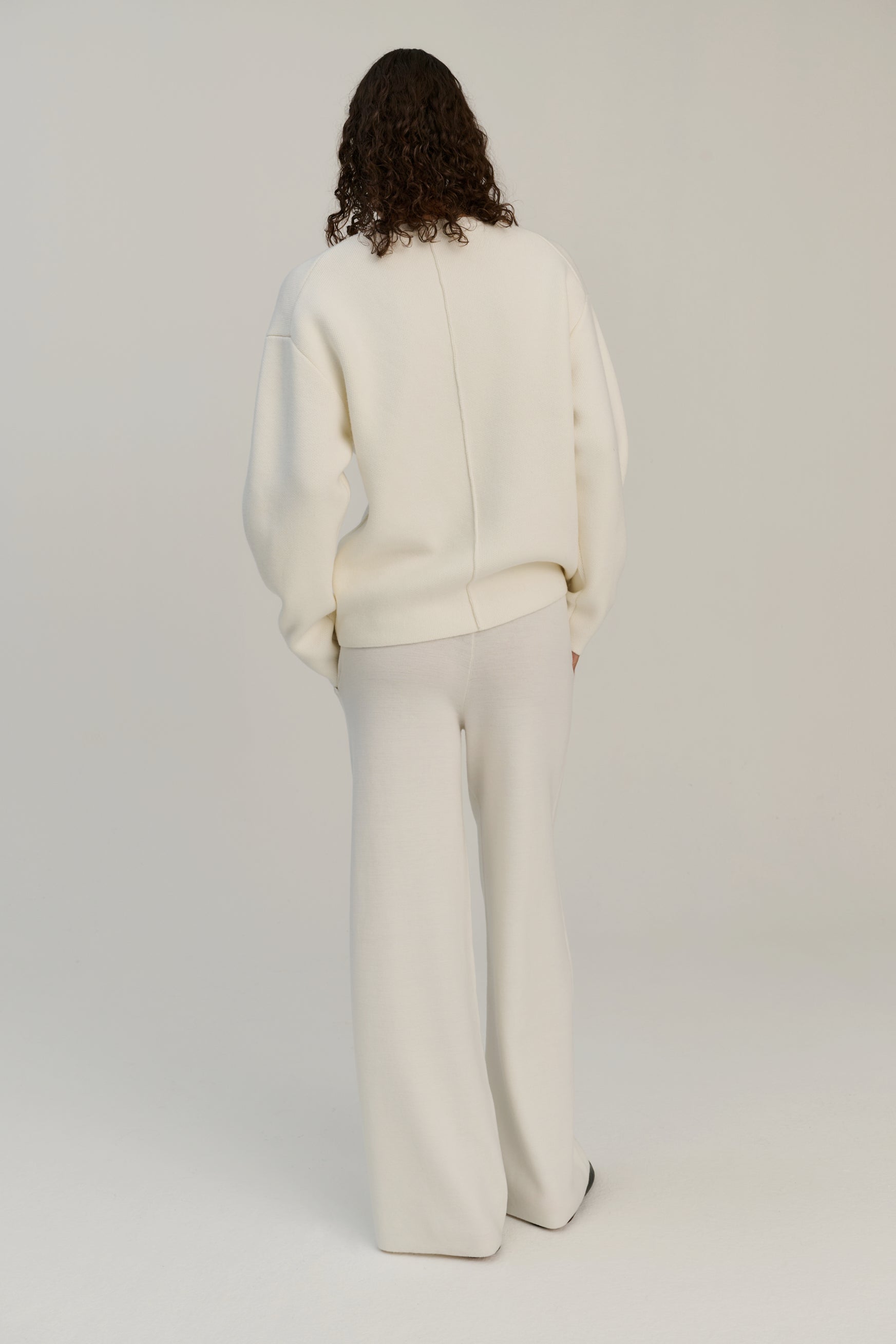Double Knitted V | Merino Wool | Offwhite