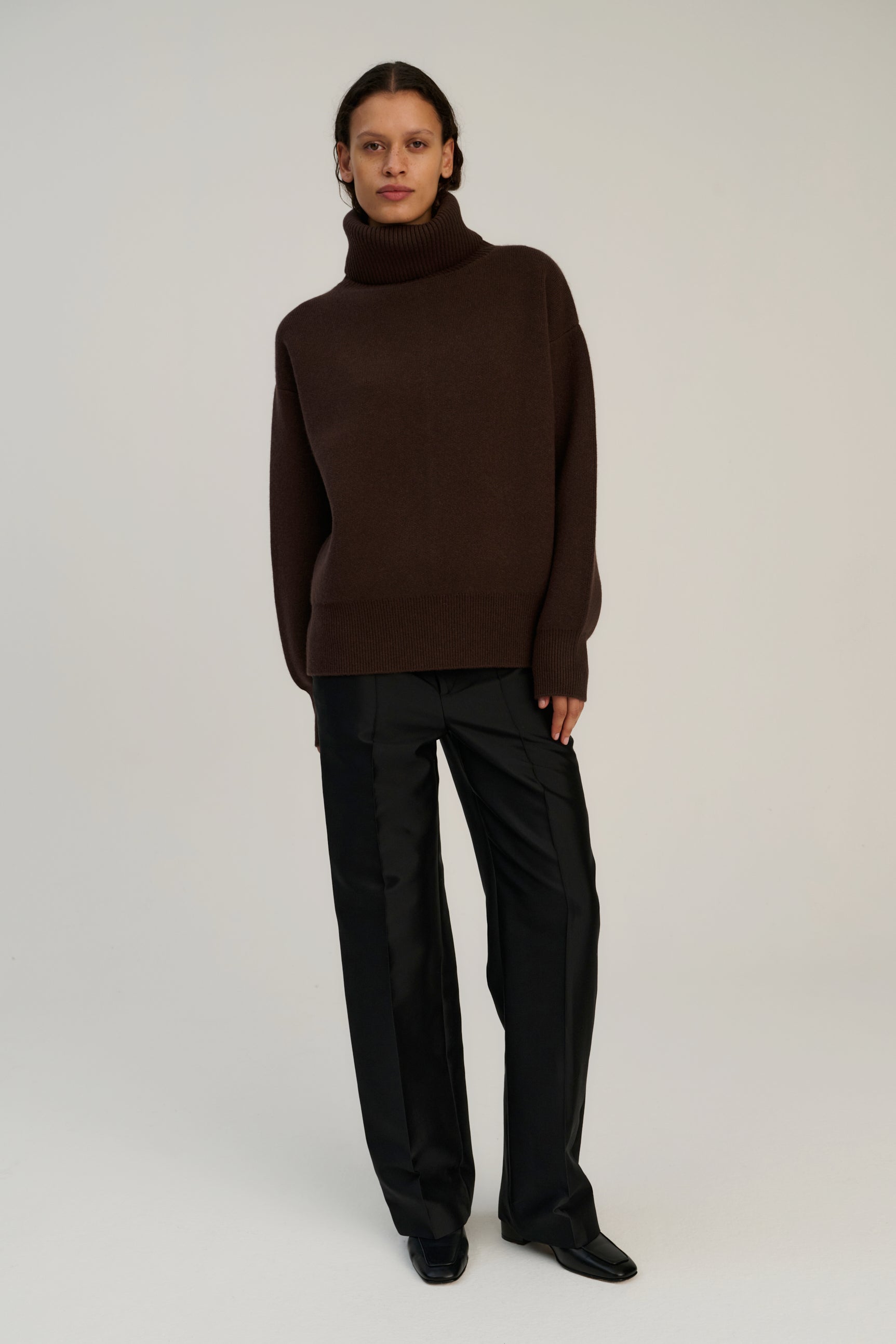 Double Knitted Turtle | Merino Wool | Brown