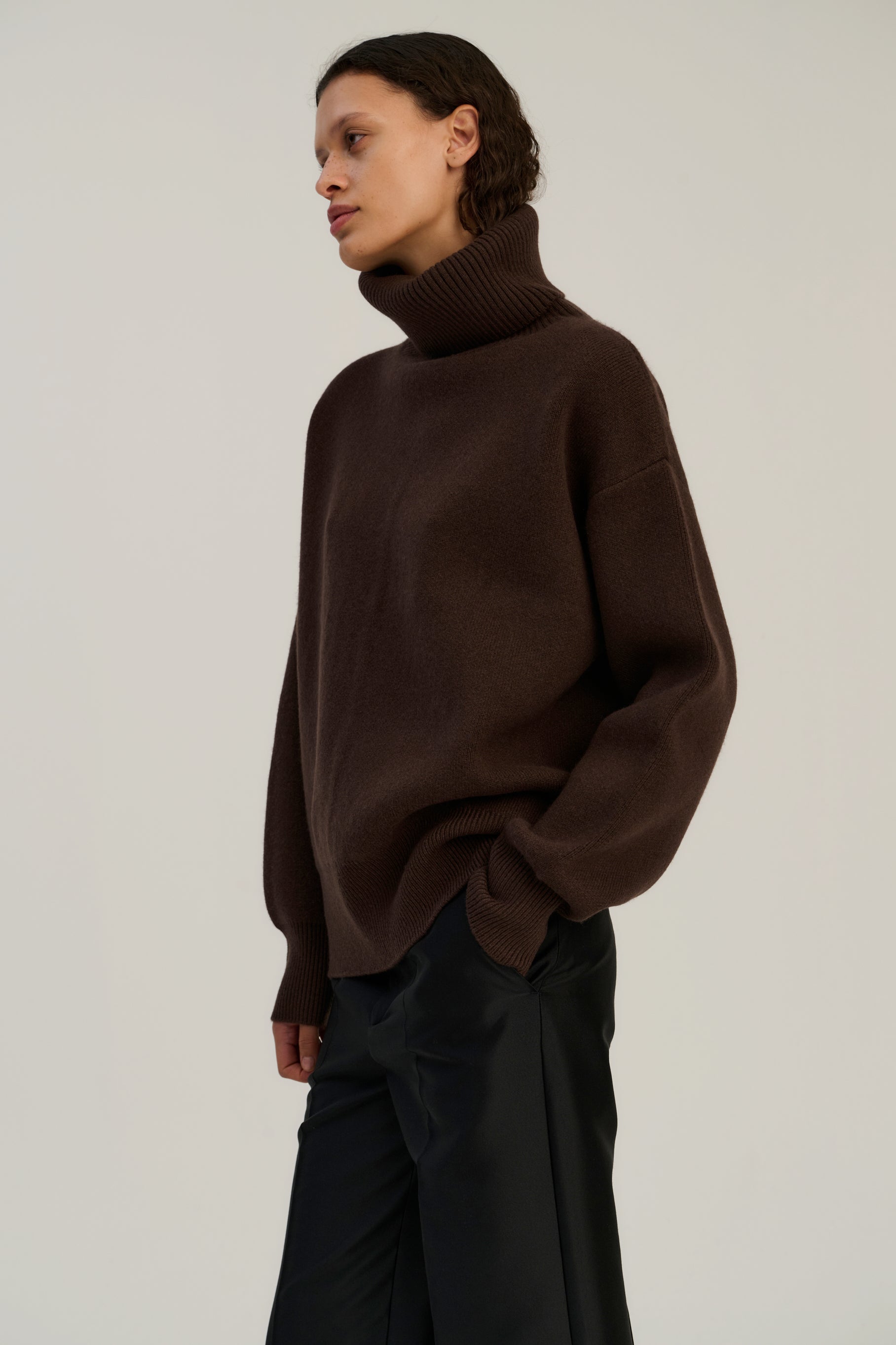 Double Knitted Turtle | Merino Wool | Brown