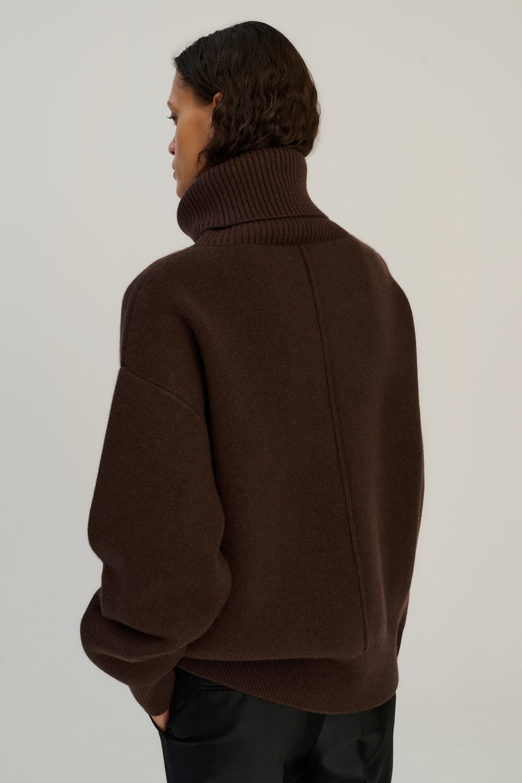 Double Knitted Turtle | Merino Wool | Brown