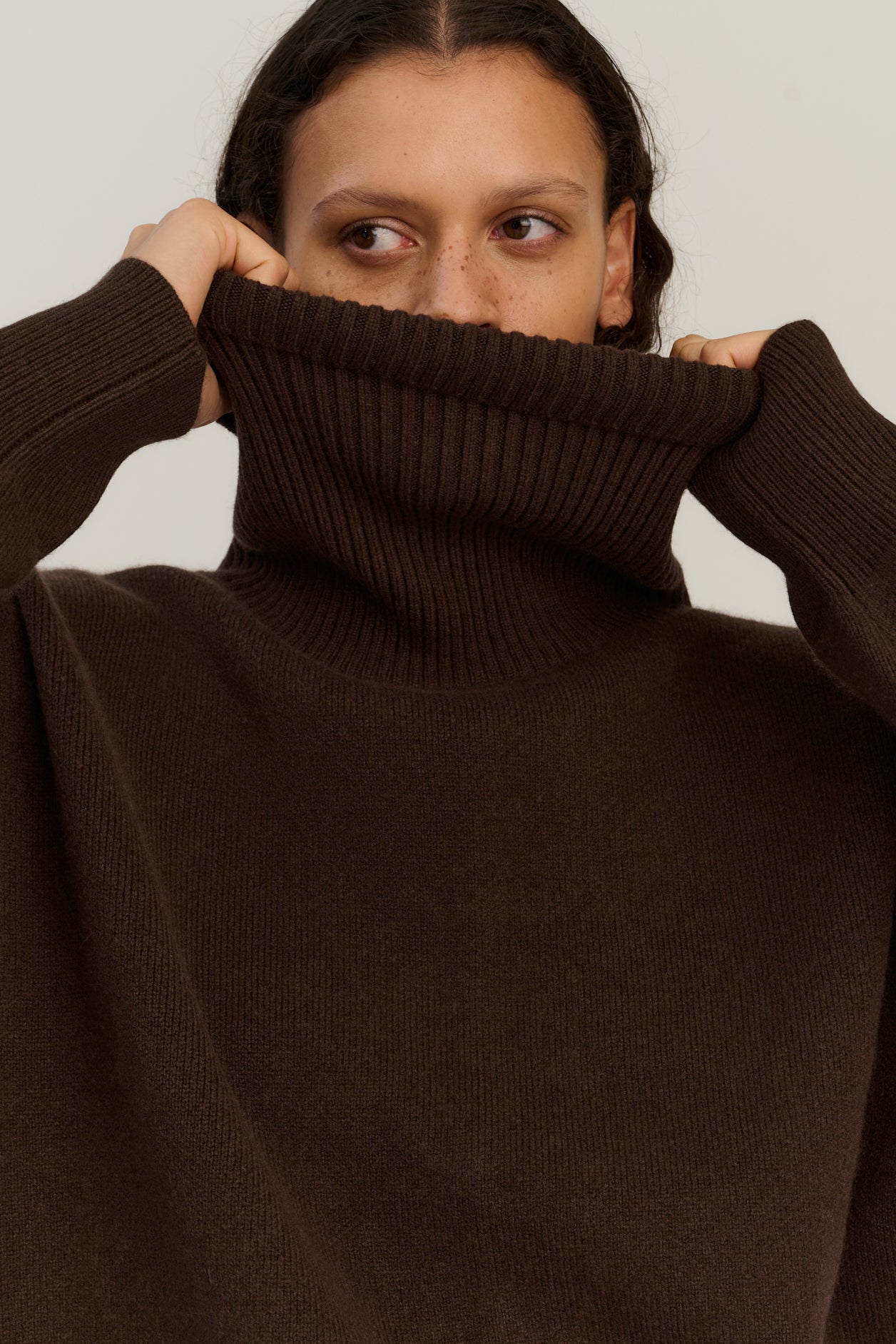 Double Knitted Turtle | Merino Wool | Brown