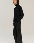 Double Knitted Turtle | Merino Wool | Black