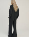 Double Knitted V |  Merino Wool | Dark Grey