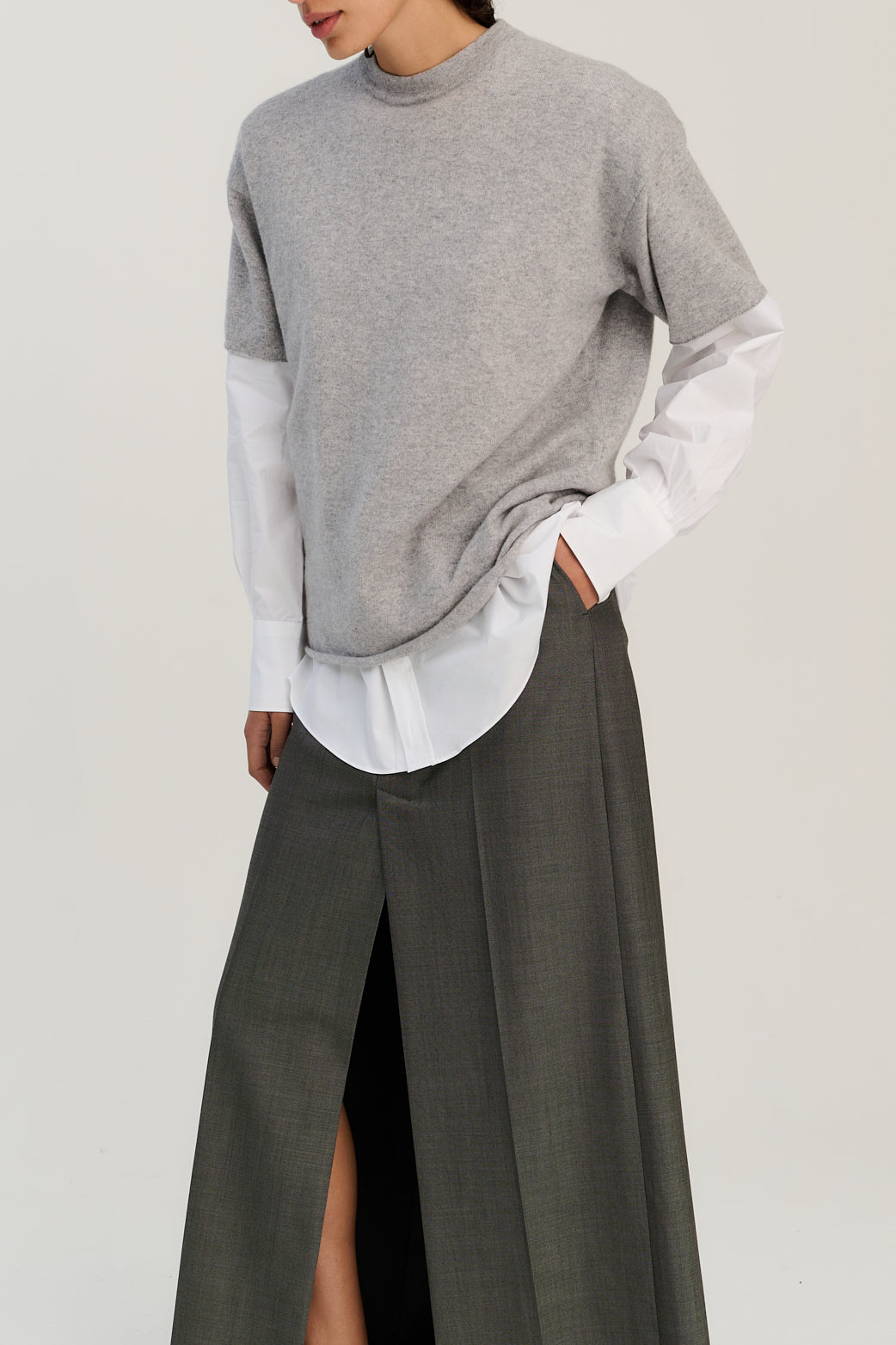 TShirt | Wool Cashmere | Light Grey