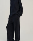 Double Knitted Turtle | Merino Wool | Navy