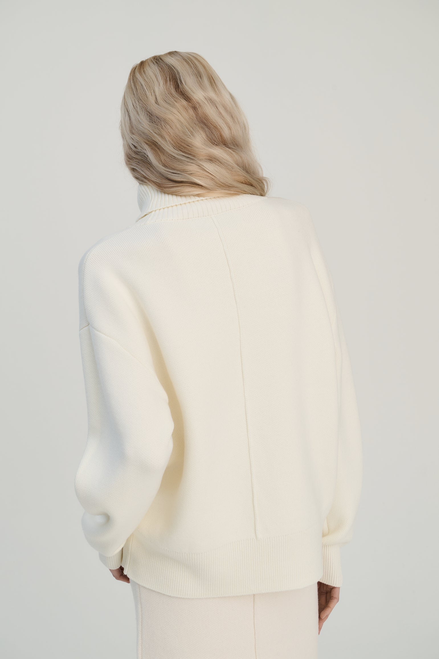 Double Knitted Turtle | Merino Wool | Offwhite