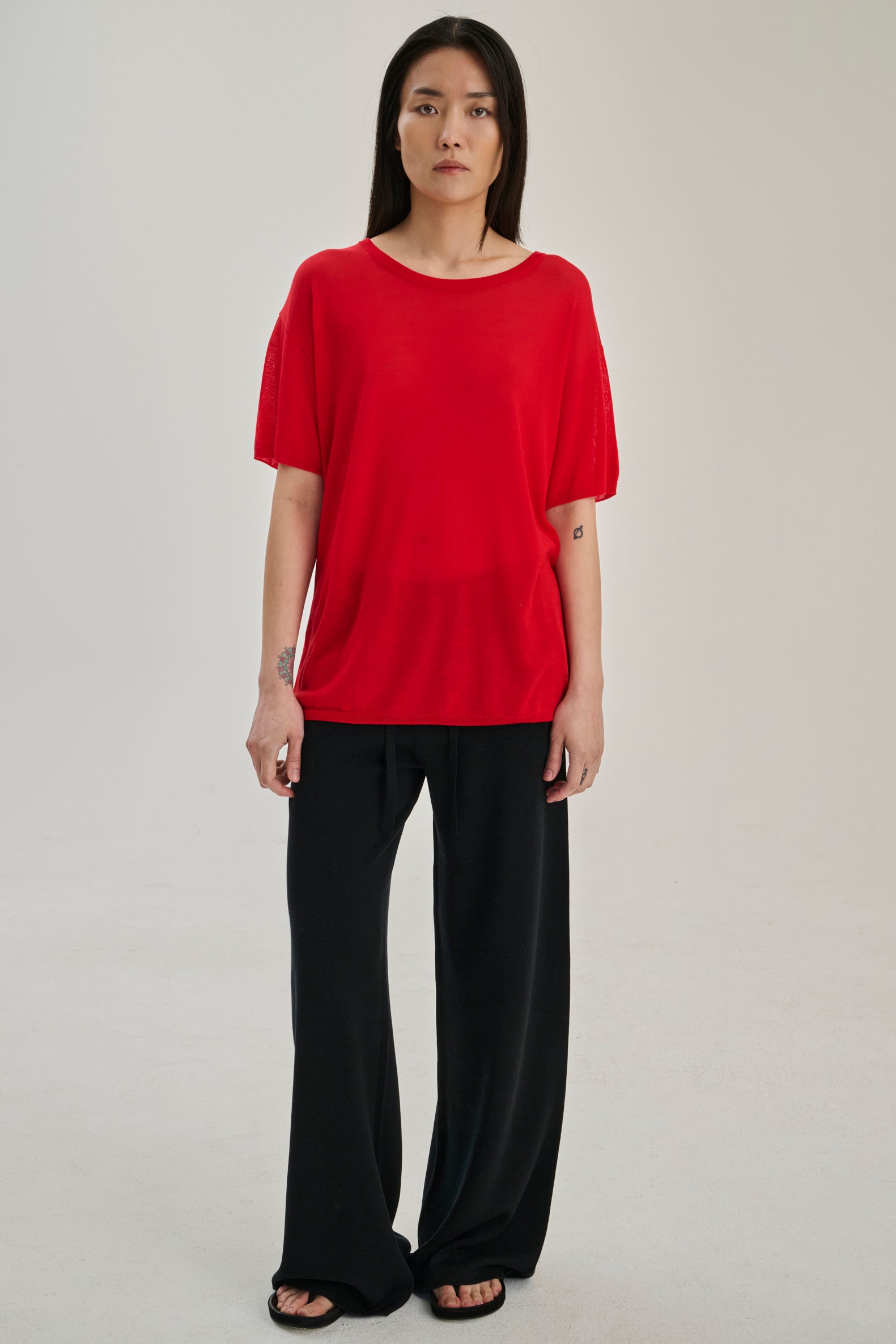 SW28.13 | TShirt | Lyocell Wool | Red