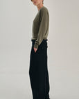 SW35.07 | High V Neck | Dark Grey | Silk Wool Cashmere
