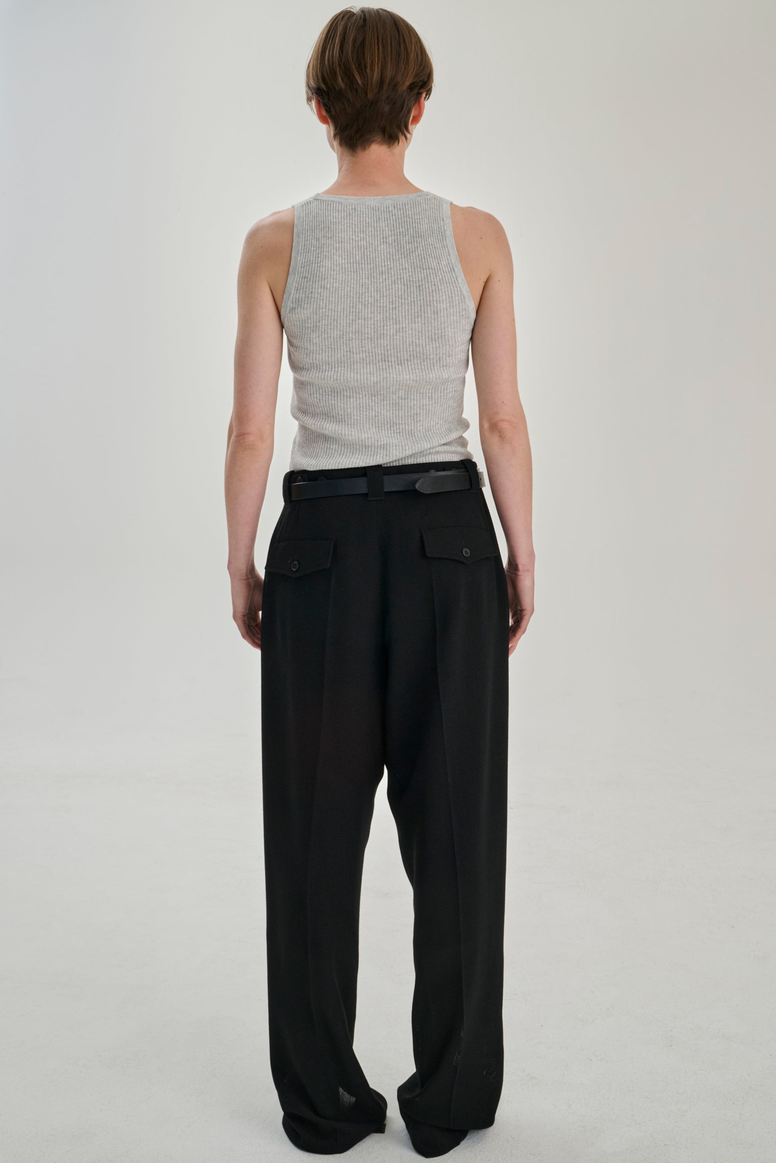 SW29.04 | Ribbed Tank | Lyocell Wool | Light Grey