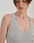 SW29.04 | Ribbed Tank | Lyocell Wool | Light Grey