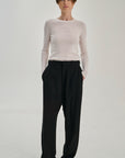 Rib Longsleeve T | Merino Wool | Off White