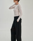 Rib Longsleeve T | Merino Wool | Off White