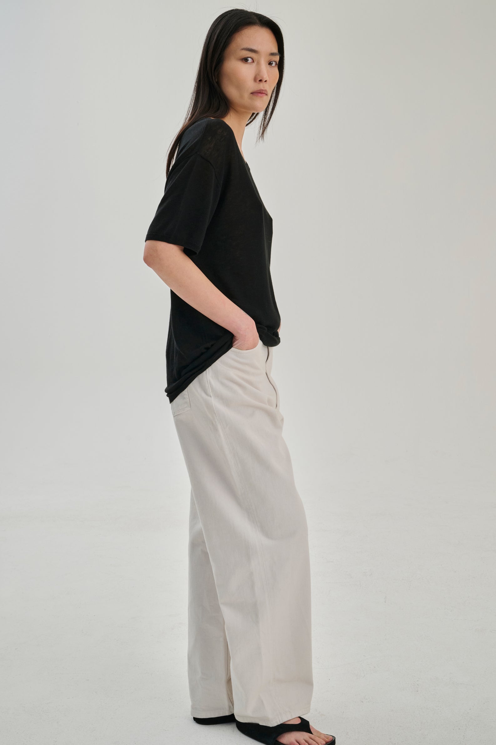 SW28.01 | TShirt | Lyocell Wool |  Black