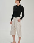 SW32.01 | Rib Polo | Lyocell Wool | Black