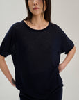 SW28.02 | TShirt | Lyocell Wool | Navy