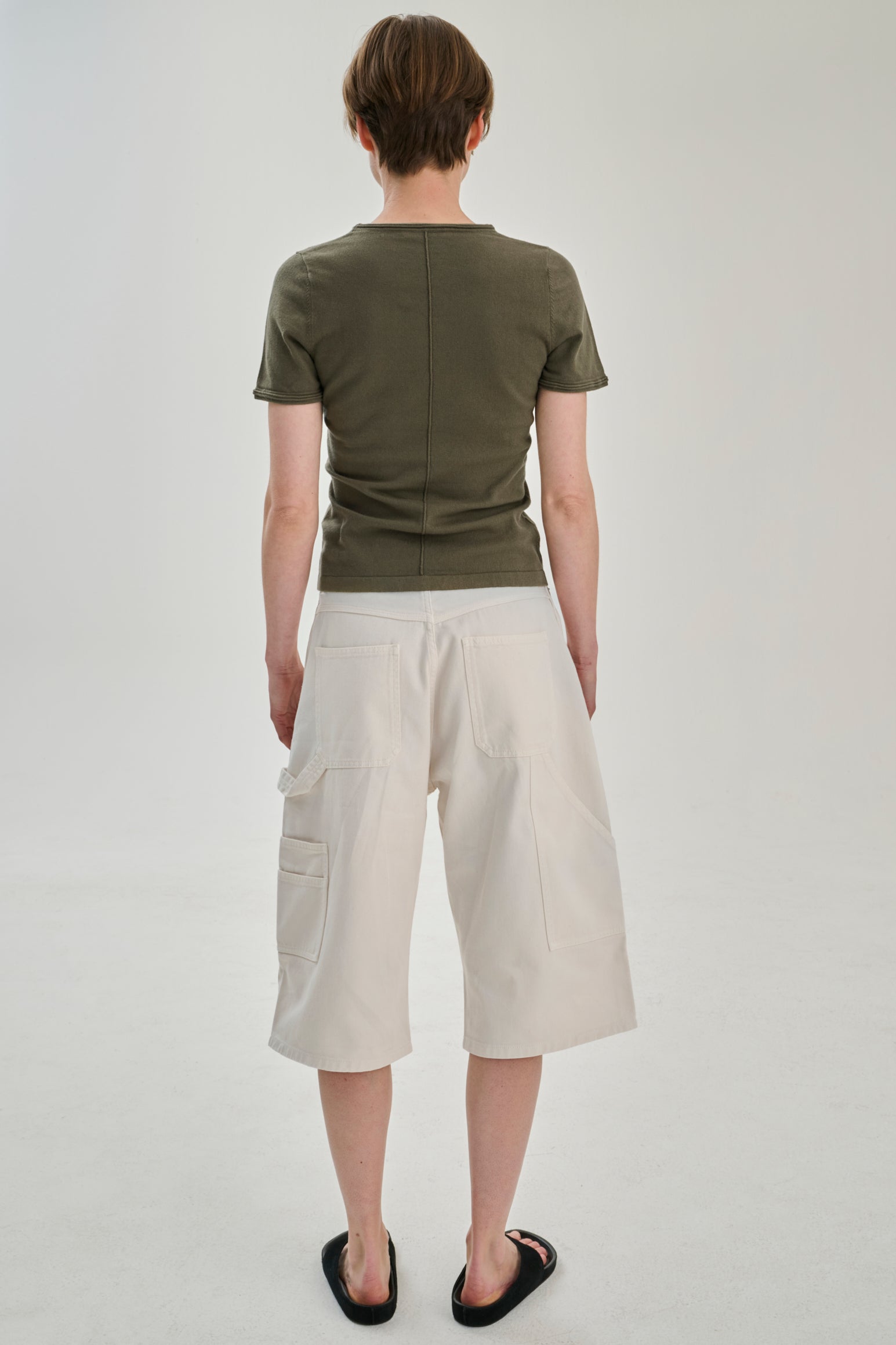 SW21.12 | Cropped TShirt | Cotton Cashmere | Olive