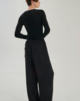 Rib Longsleeve T |  Merino Wool | Black