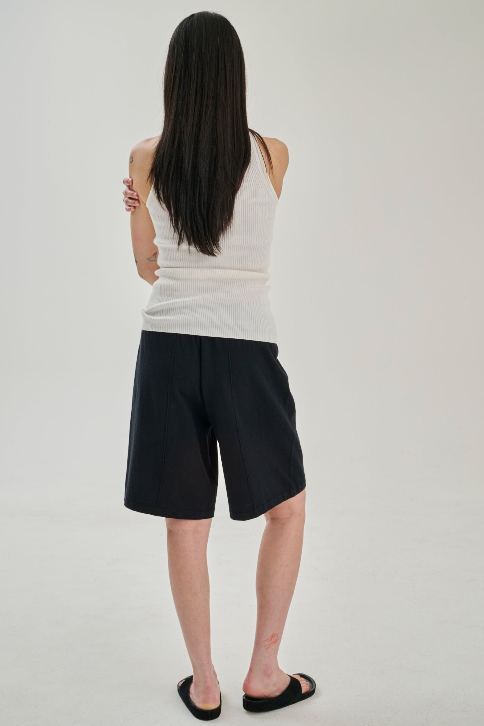 RHEA149 | Ribbed Tank | Cotton Cashmere | Off White