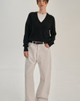 V Neck | Merino Wool |  Black