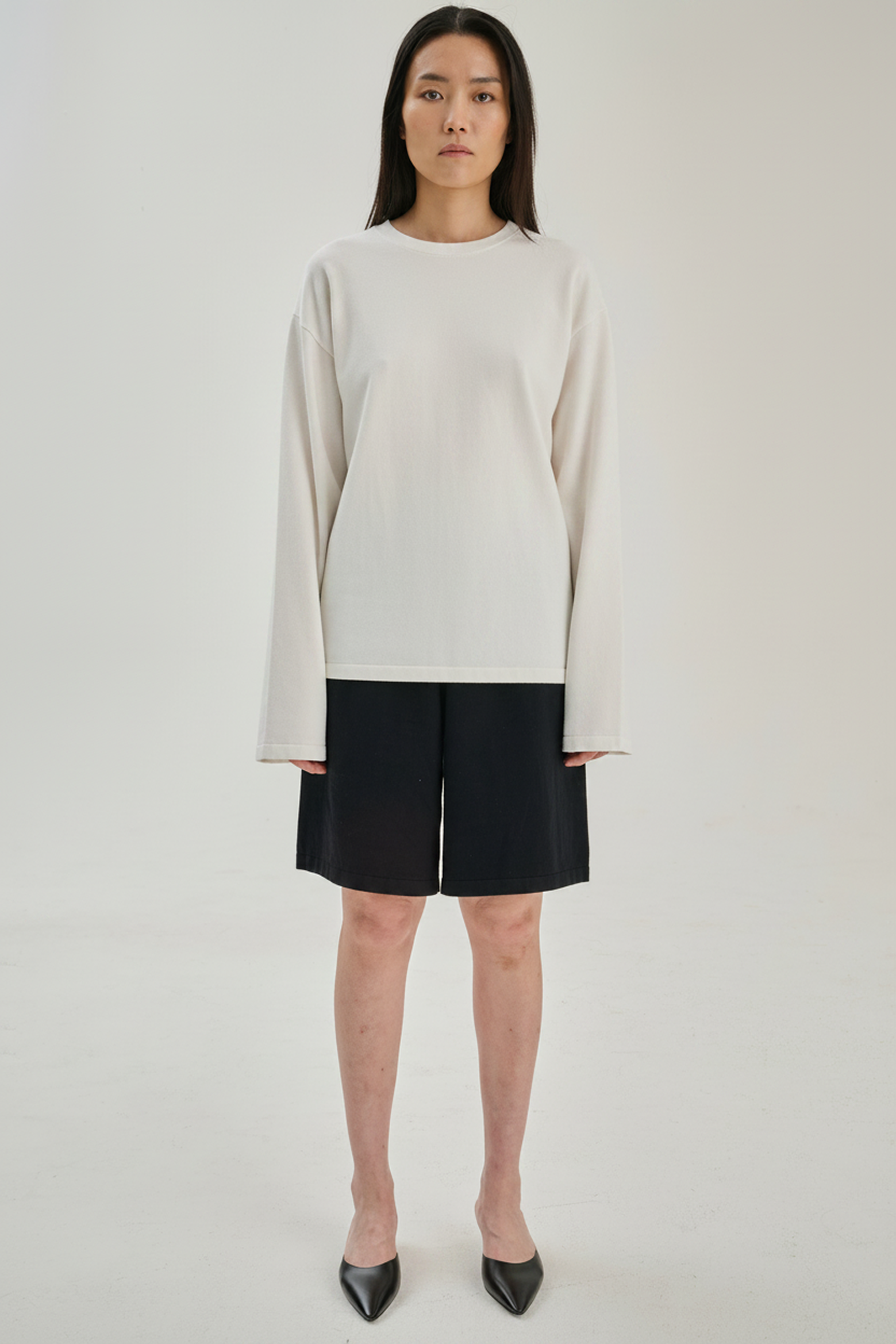 SW26.03 | Long Sleeve Tshirt | Cotton Cashmere | Off White