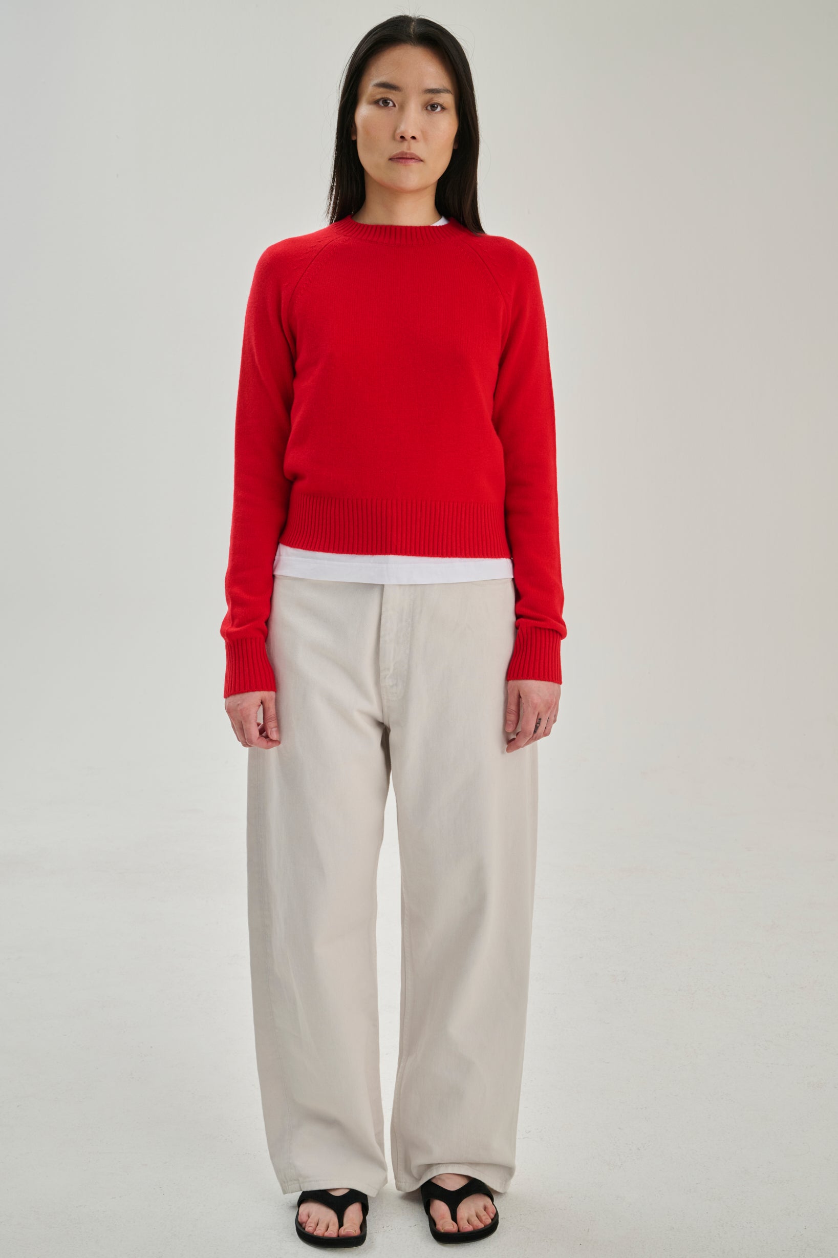 SW24.13 | Raglan Crew | Wool Cashmere | Red