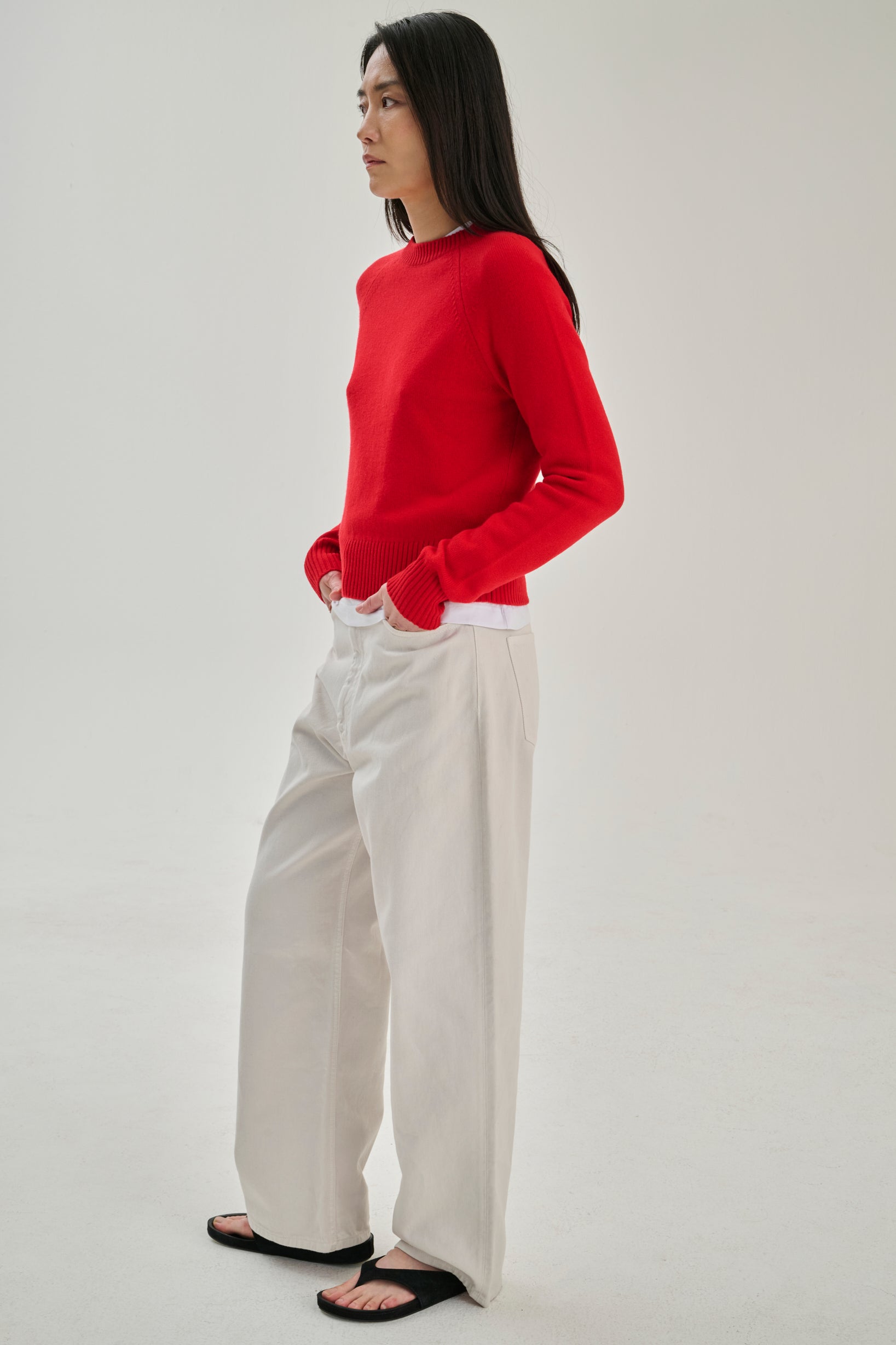 SW24.13 | Raglan Crew | Wool Cashmere | Red
