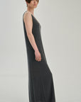 D001.07 | Kleid | Seide Wolle Kaschmir | Dunkelgrau