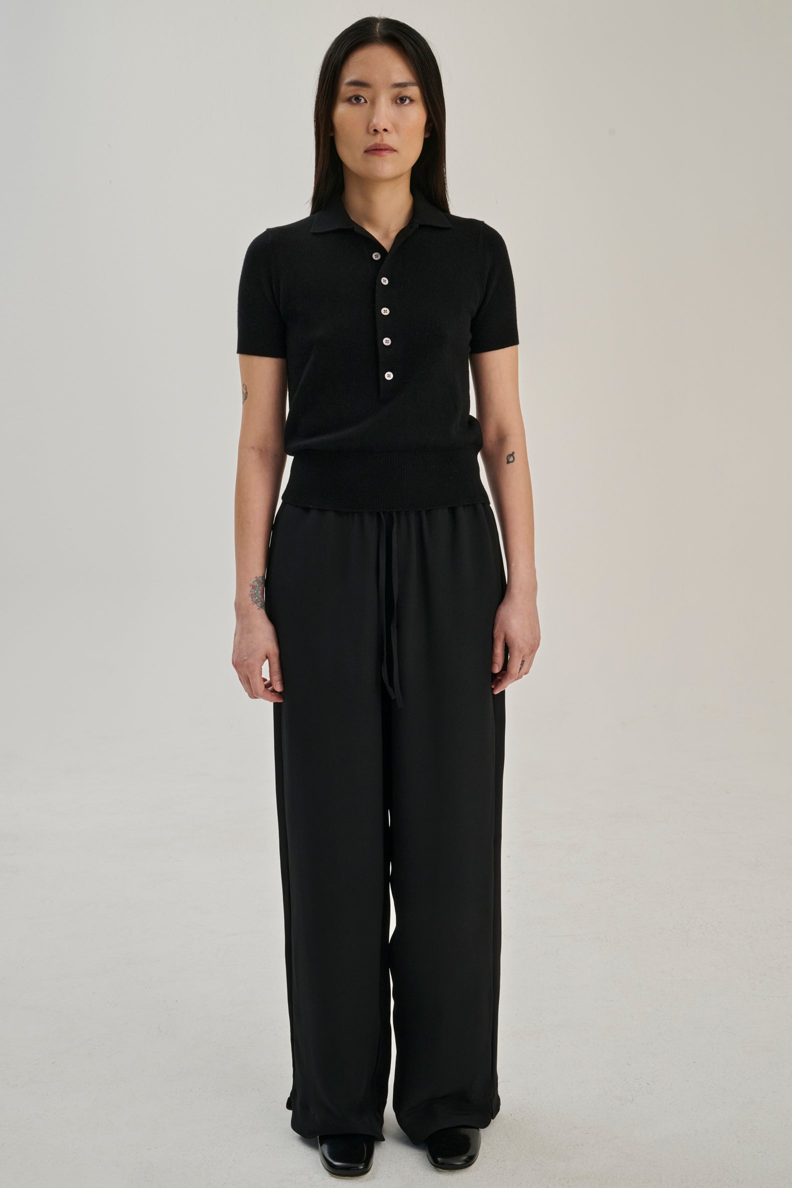 SW20.01 | Polo | Wool Cashmere | Black