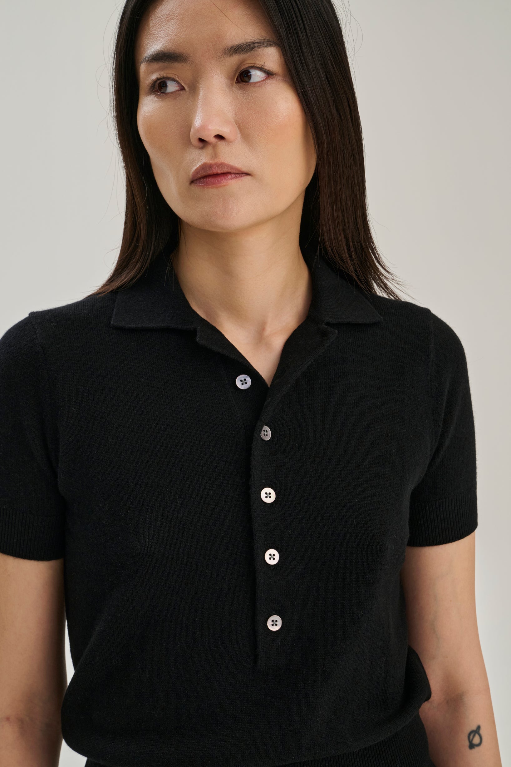 SW20.01 | Polo | Wool Cashmere | Black