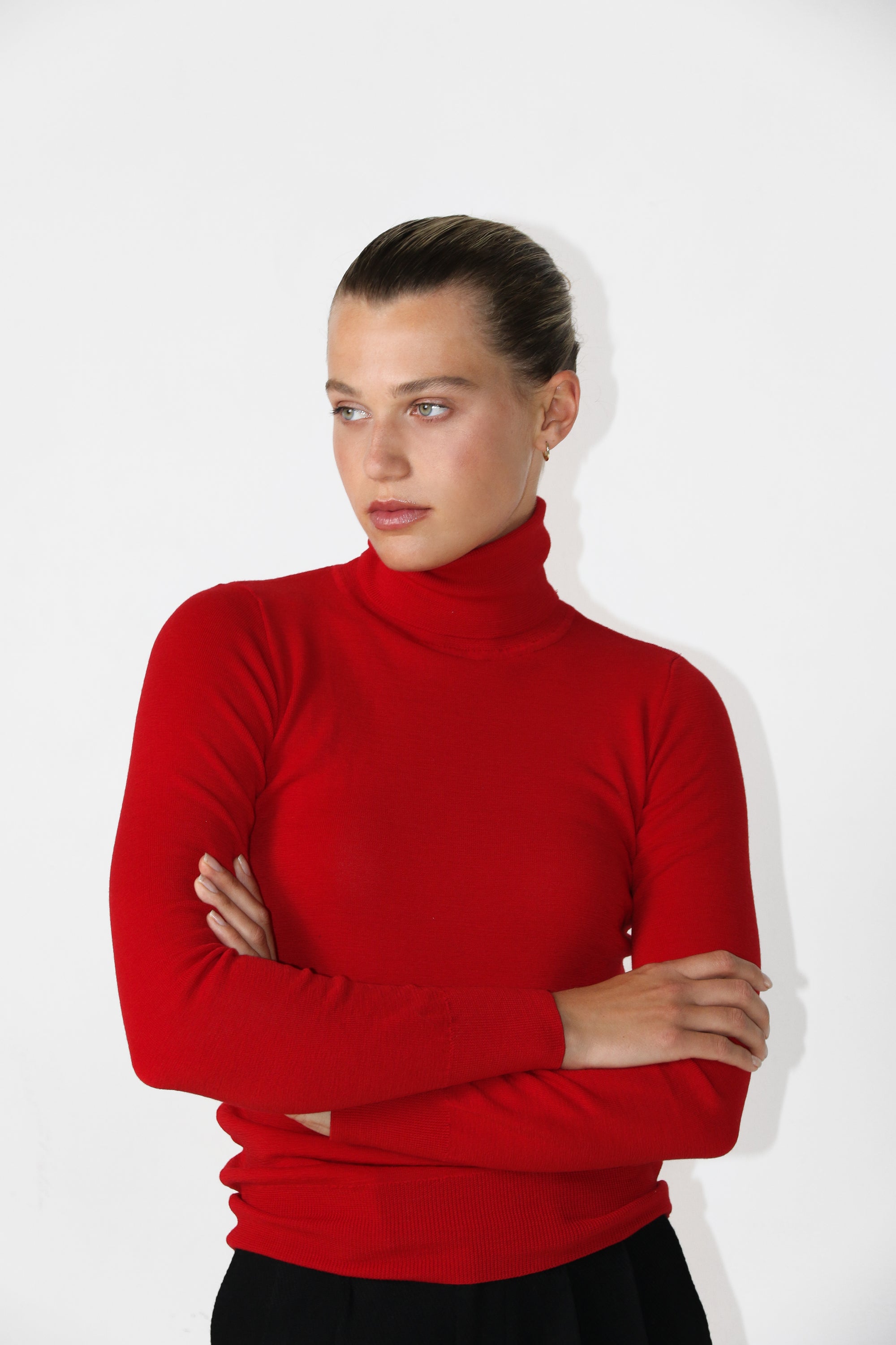 Roll Neck. Red
