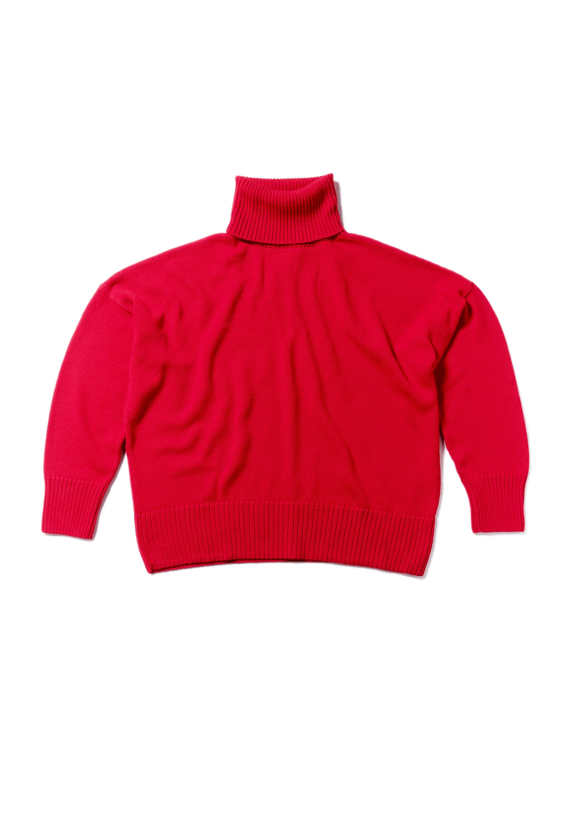 Heavy Roll Neck. Red