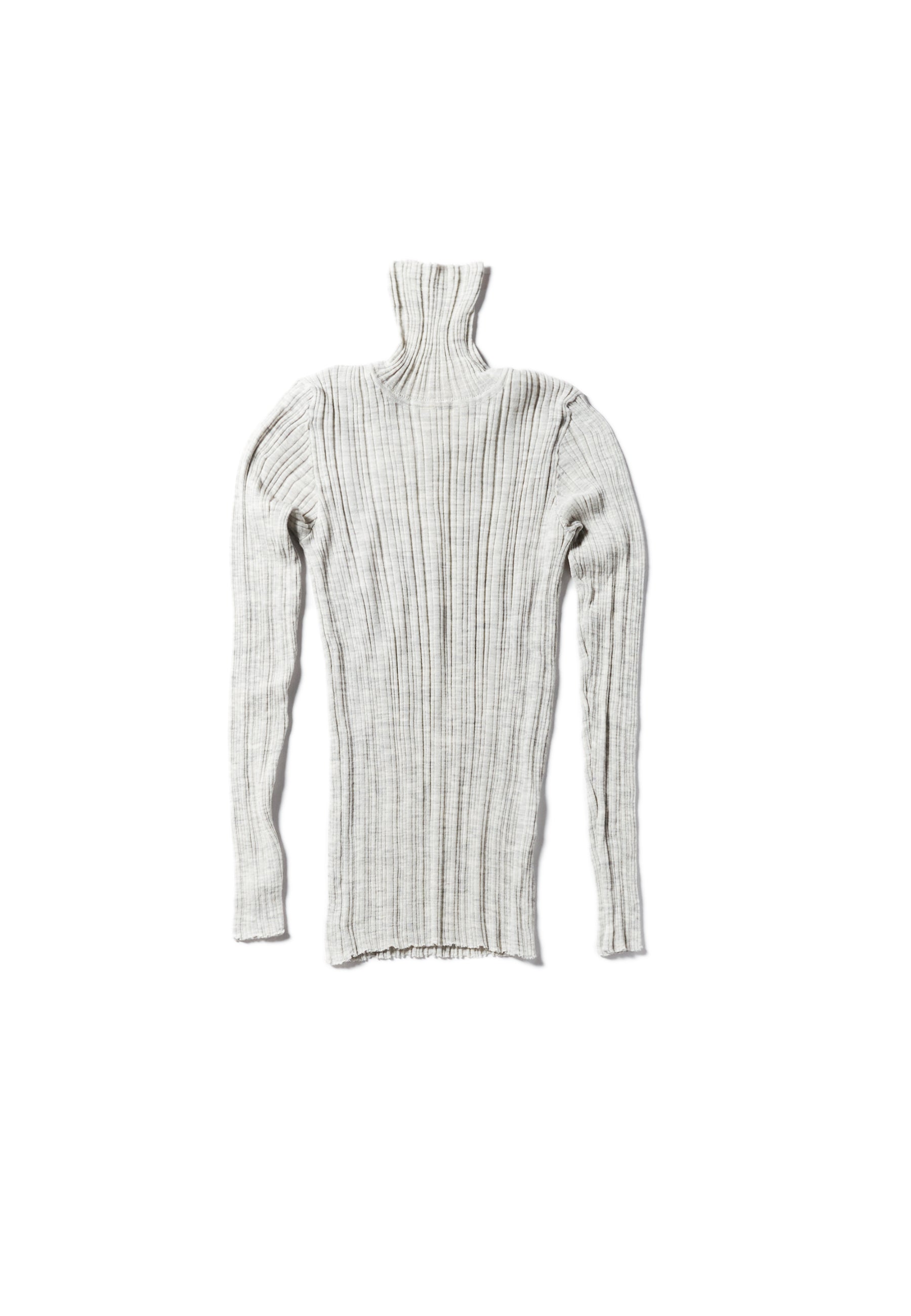 Ribbed Roll Neck. Grey